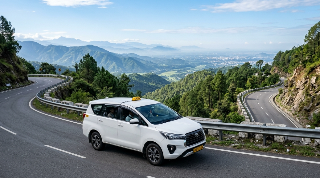 Outstation cab service and Haridwar to Dehradun Mussoorie highway taxi rental for comfortable family hill station trips in Uttarakhand